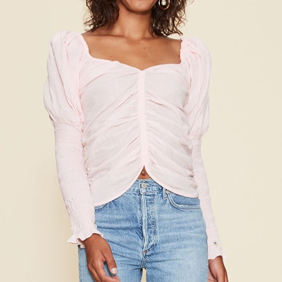 LPA || “tina top” || pink puff long sleeve || revolve - Picture 6 of 12